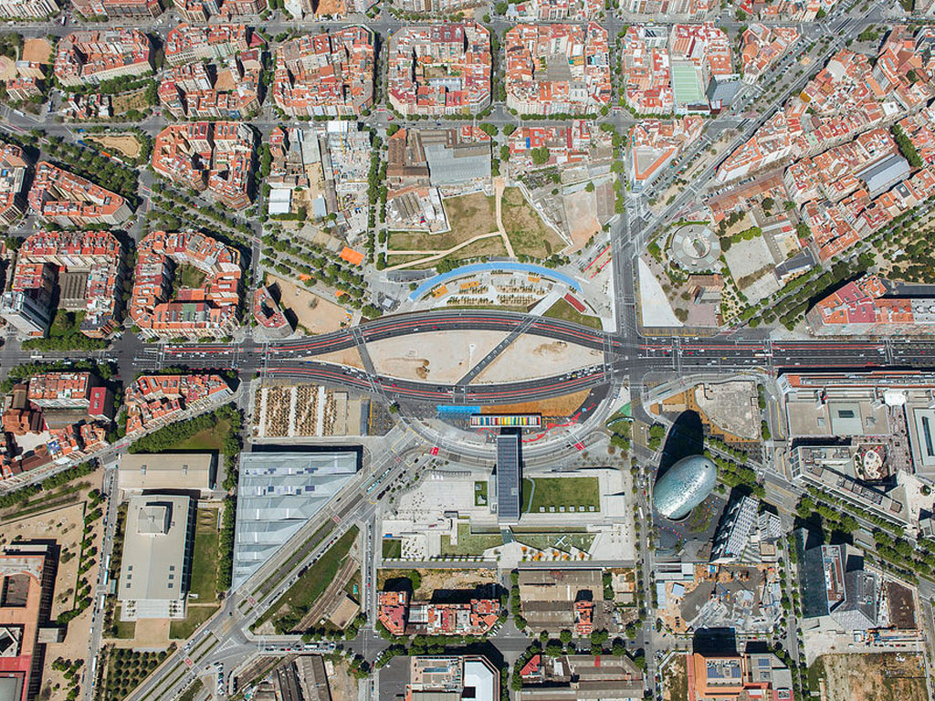 image of a city layout viewed from the sky representing the engineering field of specialisation